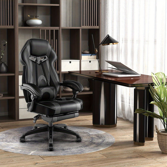 MULTIGOT Adjustable E-Sports Racing Style Chair w\u002F Padded Headrest, Lumbar Support gaming pc