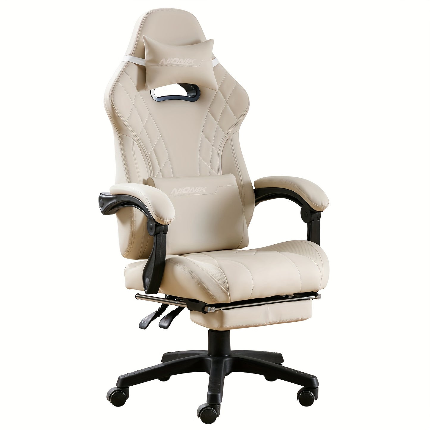 Footrest Massage Gaming Chair Gaming Chair With Footrest And Massage Lumbar Support, Ergonomic Computer Gamer Chair, Office Video Game Chairs With Adjustable Height And Backrest Esports Chair Available In Four Colors